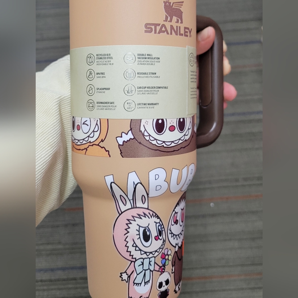 Labubu Stanley Quencher 40oz H2.0 Tumbler - Tan - Picture 2 of 2